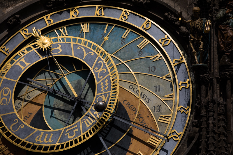 Prague Astronomical clock photographed by Tracy Penn